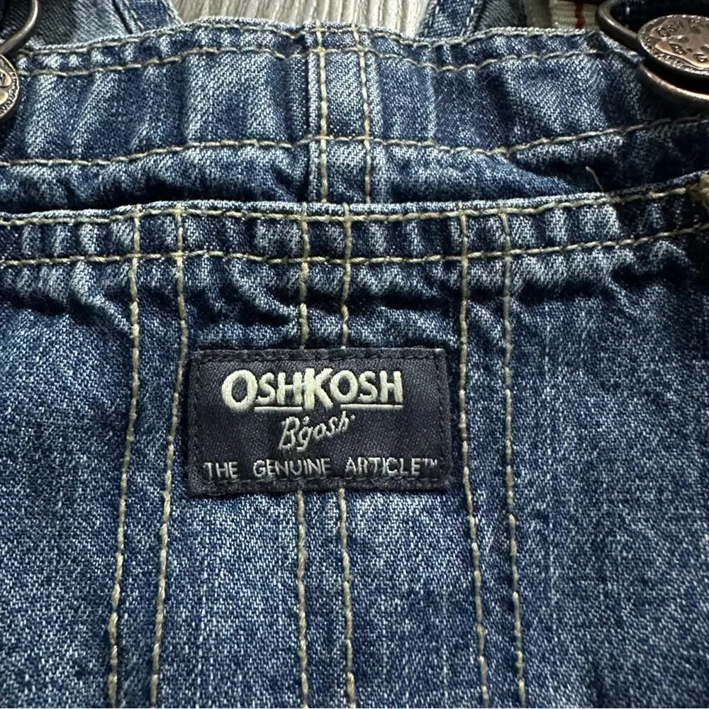 Vintage‎ OshKosh b'Gosh Denim Medium Wash Kid's Overalls Size 2T